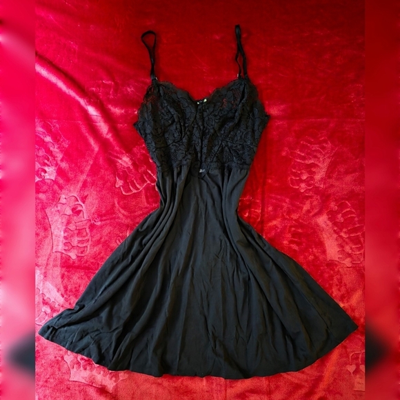 Victoria's Secret Other - RARE Vintage Victoria's Secret Black Lace Slip Dress - Whimsigoth Coquette